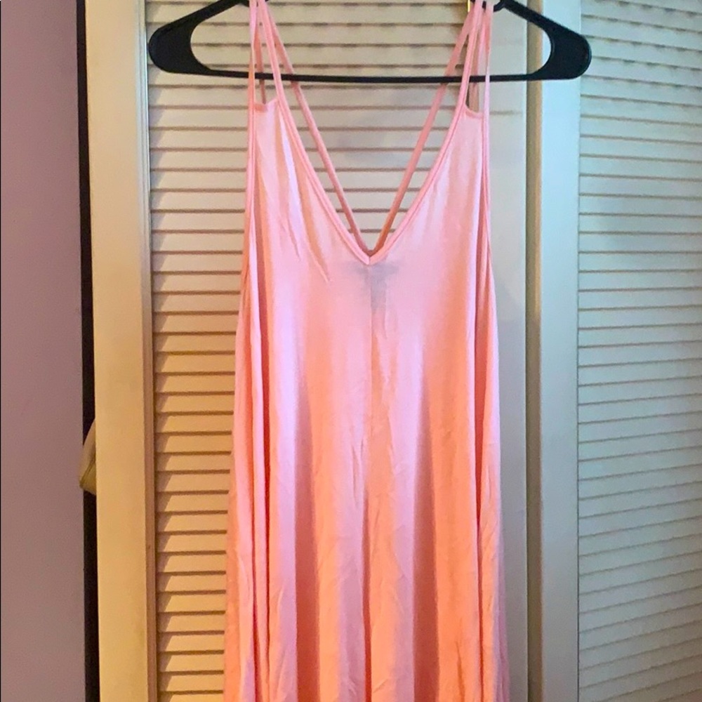 Pink midi dress